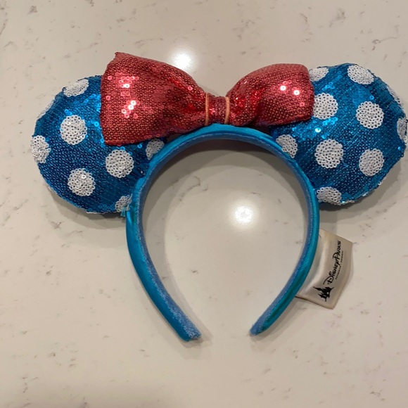Disney Accessories - Blue and Red Minnie Mouse Ears